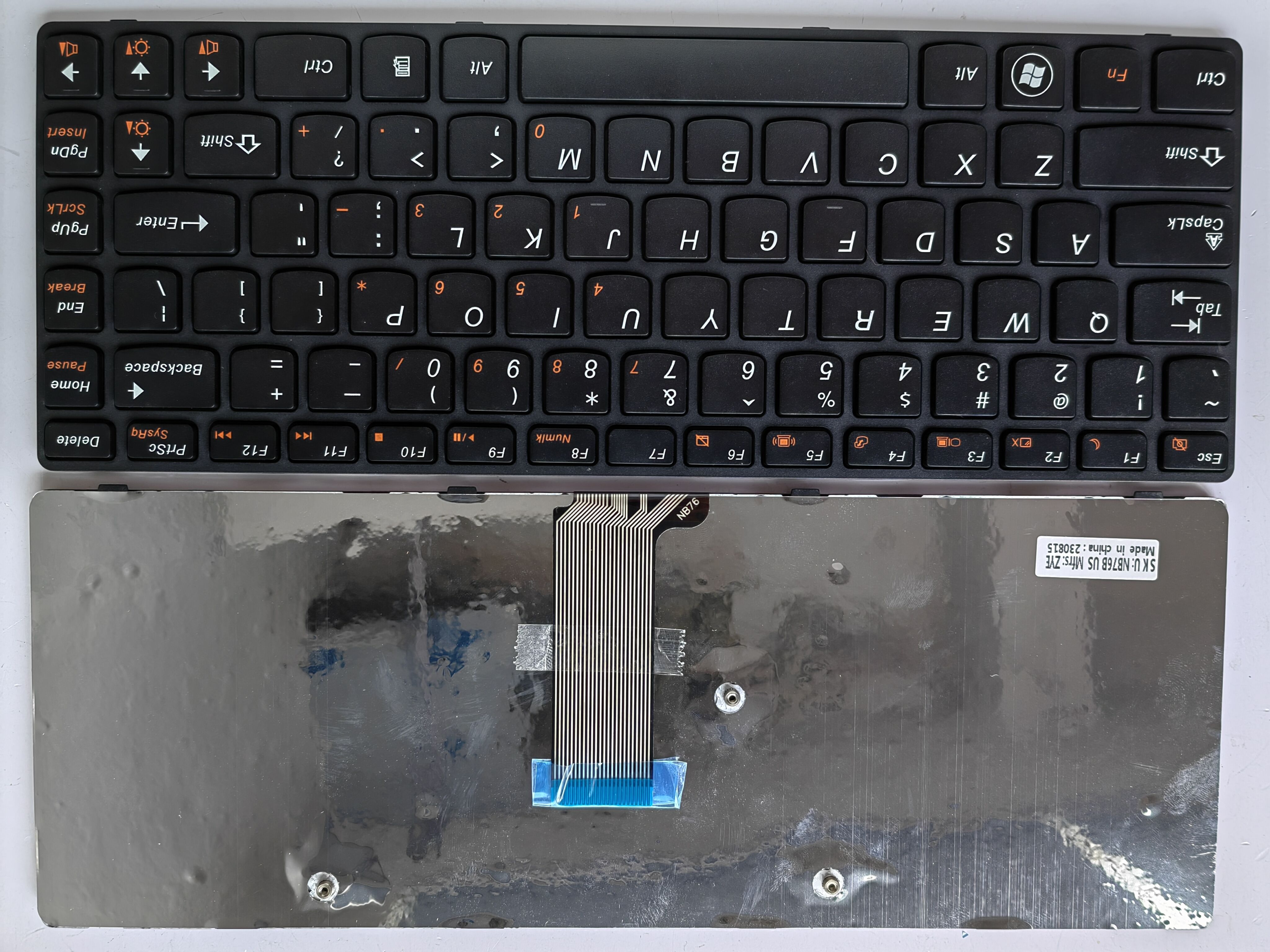 Picture of New Replacement Laptop Keyboard For LENOVO G480 BLACK FRAME BLACK (OEM) US Layout